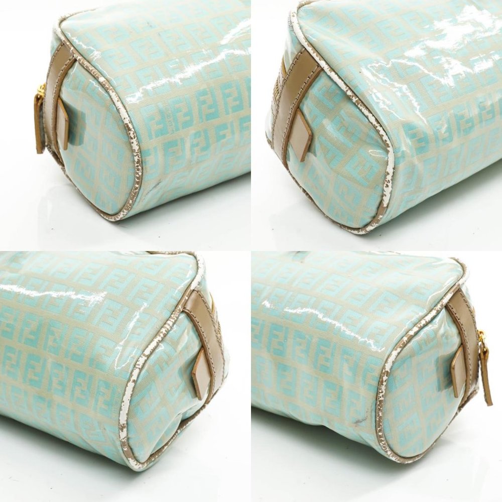 Auth Fendi Zucchino Hand Bag Light Blue #15070F96 - Picture 11 of 12